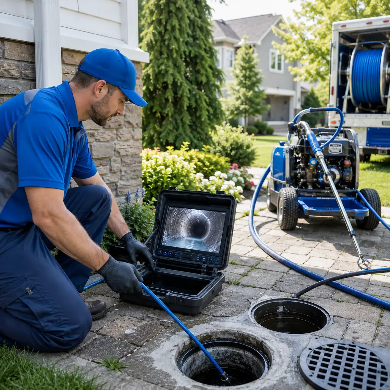 Outdoor drain cleaning professionals serving North Granby, CT