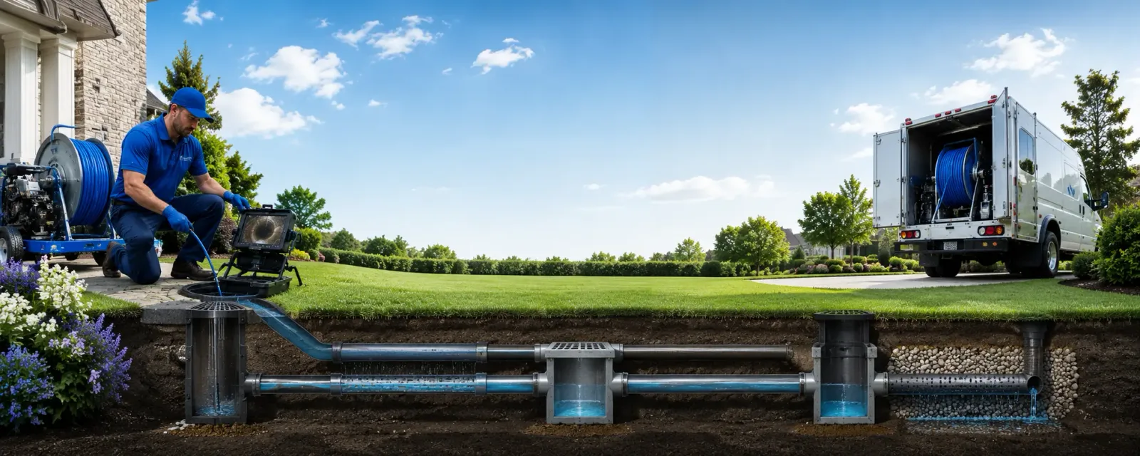 Outdoor drain cleaning information for North Granby, CT